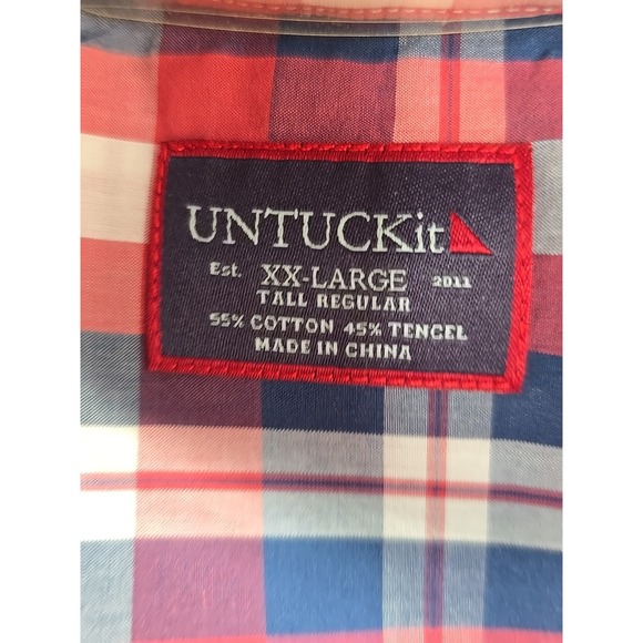 UNTUCKit Men's Shirt XXL‎ Tal Regular, Long Sleeve Button-Up Casual Plaid Dad - Picture 9 of 9